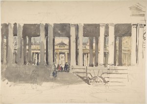Greenwich Hospital (etupuoli); rakennuksen tutkielma (kääntöpuoli) tekijältä David Cox