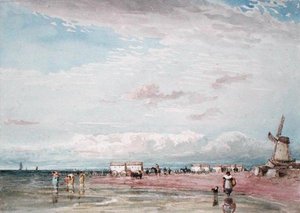 North Shore, Liverpool (akvarelli paperille) tekijältä David Cox