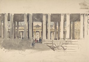 Greenwich Hospital recto, Study of a Building verso, n. 1831. tekijältä David Cox the elder