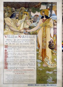 David Dellepianen (1866-1932) juliste Marseillen kaupungin perustamisen 25-vuotisjuhliin 14.-22.10.1899. Musee d