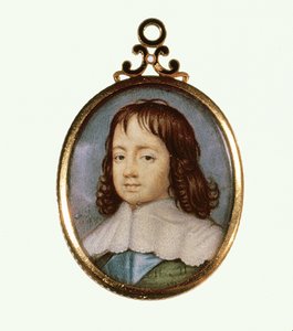 Kaarle II poikana (akvarelli vellum)
