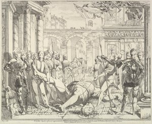 Pyhän Kristoferin marttyyrikuolema pyhien Jaakobin ja Christopherin tarinasta..., 1776. tekijältä David Giovanni