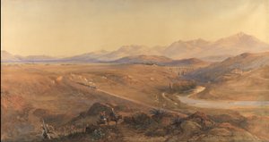 Höyryjuna ottomaanien rautateillä, 1859 (wc ja vartalovärillä korotettu kynä)