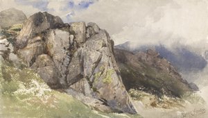 Mountain Rocks (wc grafiitin päällä paperilla)