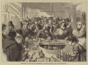 Rekrytointi King-Streetillä, Westminsterissä, kersantti Kite Public-House-baarissa. tekijältä David Henry Friston