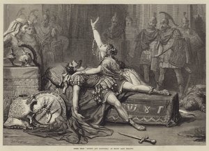 Kohtaus Antonysta ja Cleopatrasta Drury Lane -teatterissa tekijältä David Henry Friston