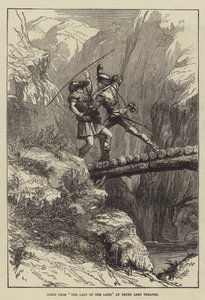 Kohtaus elokuvasta The Lady of the Lake, Drury Lane -teatterissa tekijältä David Henry Friston