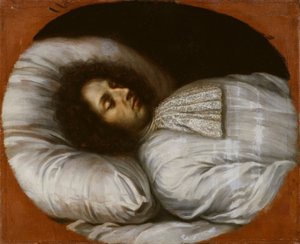 Kaarle XI (1655–1697), Ruotsin kuningas, Zweibrückenin palatiinikreivi, kuolinvuoteellaan, 1697 tekijältä David Klöcker Ehrenstrahl