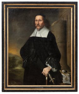 Georg Stiernhielm (1598-1672), valtion muinaistutkija, valtionarkistonhoitaja ja runoilija, 1663 tekijältä David Klöcker Ehrenstrahl