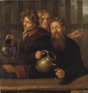 Medevin kylpylämestari ja hänen poikansa, 1686 tekijältä David Klöcker Ehrenstrahl