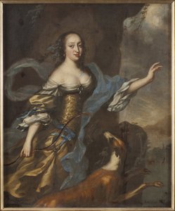Prinsessa Anne Dorothee de Holstein Gottorp - Holstein-Gottorpin prinsessa Anna Dorothea (1640-1713) muotokuva, Ehrenstrahl, David Kloecker (1629-1698). Öljy kankaalle. Mitat: 146 x 122 cm. Tukholman kansallismuseo tekijältä David Klöcker Ehrenstrahl