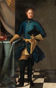 Ruotsin kuninkaan Kaarle XII:n muotokuva 1682-1718, n. 1716 tekijältä David Krafft von