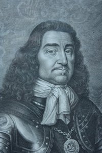 Kenraali Monck David Logganin kaiverruksessa, 1661, National Portrait Gallery, Lontoo. tekijältä David Loggan