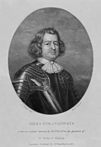 Giles Strangewaysin muotokuva, Richard Earlomin ja Charles Turnerin "Characters Illustriousin British History" -sarjasta, 1815 tekijältä David Loggan