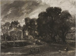 Etukuva Constablen englantilaiseen maisemaan, East Bergholt, Suffolk. tekijältä David Lucas