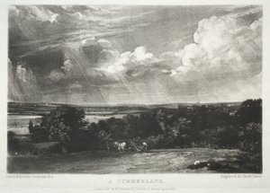 Erilaisia maisema-aiheita, tyypillisiä englantilaisille maisemille... Summerland, 1831. tekijältä David Lucas