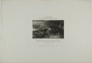 Vinjetti Constablen englantilaiseen maisemaan. Hampstead Heath Middlesex. Ut Umbra sic Vita tekijältä David Lucas