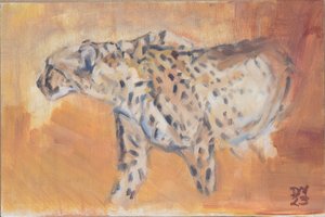 Cheetah, 2021 (öljy kankaalle) tekijältä David Mayer