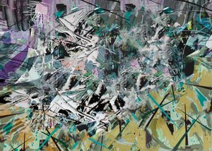 Tanglewood, 2017, Mixed Media puupaneelilla. tekijältä David McConochie