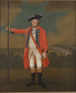 Muotokuva brittiläisestä jalkaväkiupseerista, n. 1740-1750