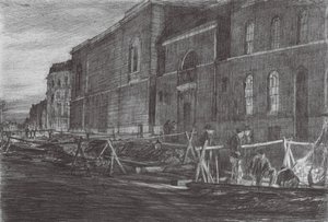 Lontoo: Newgate Prison (värilitografia).