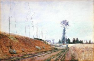 Tienvarsilaitume Picardiassa, n. 1887 (guassi paperille) tekijältä David Murray