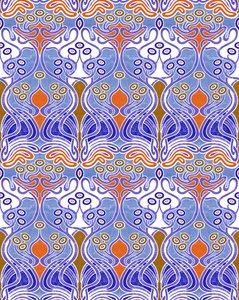 Beauclair Blue Orange, 2018 (sekatekniikka digitaalinen)