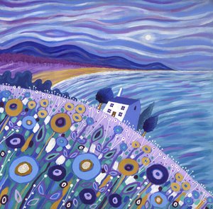 Clifftop Cottage, 2013 (akryyli kankaalle)