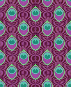 Peacock Magenta, 2019 (sekatekniikka digitaalinen) tekijältä David Newton