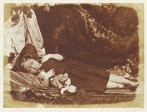 The Bedfellows, n. 1843–1847 (suolapaperiprintti kalotyyppinegatiivista) tekijältä David Octavius Hill