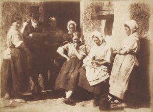 Newhavenin lentäjän mökin ovi tekijältä David Octavius Hill and Robert Adamson