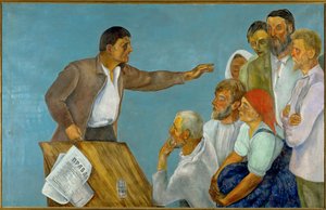 Agitator (öljy kankaalle) tekijältä David Petrovich Shterenberg