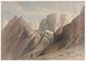 Siinain alemman vuoren nousu, 1839. tekijältä David Roberts