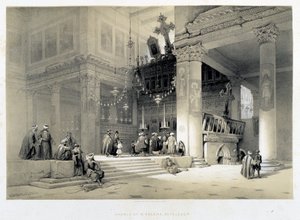 Pyhän Helenan kirkko, Betlehem (Betlehem) - "Pyhässä maassa", Lontoo 1849 tekijältä David Roberts