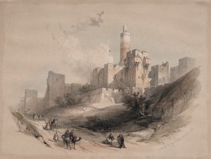 Jerusalemin linnoitus ilman muureja, Daavidin torni tekijältä David Roberts