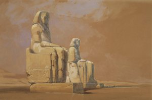 Colossi, Thebes, 1838 tekijältä David Roberts