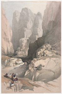 Sisäänkäynti Petraan, teatteriin, 1839. tekijältä David Roberts