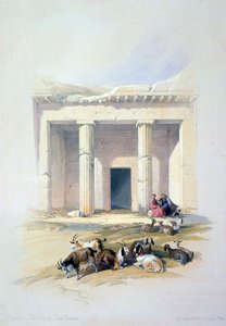 Sisäänkäynti Beni Hassanin luolaan, 1800-luku tekijältä David Roberts