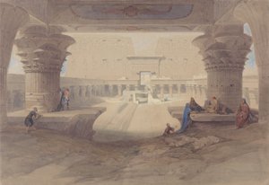 Edfun temppelin porttikongin alta, Ylä-Egyptissä tekijältä David Roberts