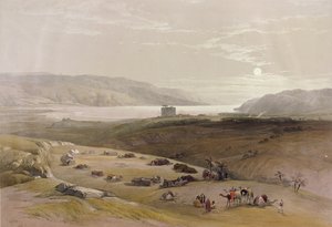 Jericho, 3. huhtikuuta 1839 Lontoossa 1842 julkaistun Louis Haghen (1806-85) kaivertaman "Pyhän maan" II osasta tekijältä David Roberts