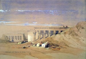 Sivunäkymä temppelistä nimeltä Typhonaeum Denderassa, Egyptissä, 1800-luku tekijältä David Roberts
