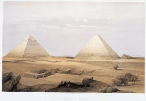 Geezehin pyramidit - "Pyhässä maassa", Lontoo 1849 tekijältä David Roberts