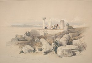 Rauniot nimeltä Om El Hamed lähellä Tyreä tekijältä David Roberts