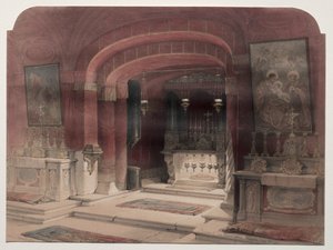 Marian ilmestyksen pyhäkkö, Nasaret, 1839. tekijältä David Roberts