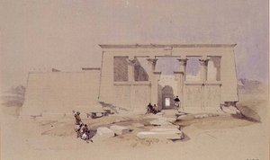 Temppeli Wady Dabodissa, Nubiassa 1849 tekijältä David Roberts