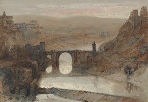 Toledon silta, lähellä Madridia, Espanja tekijältä David Roberts