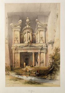 Treasury - El Khasne, "Pyhä maa" -sarjasta, 1842-1849 tekijältä David Roberts