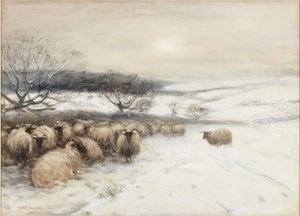 Talvi (akvarelli paperille) tekijältä David T. Robertson