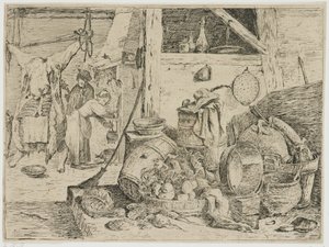 keittiön sisustus tekijältä David Teniers (II) (attributed to)