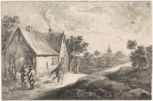 Talonpoikakylä hahmoilla tekijältä David Teniers (II)